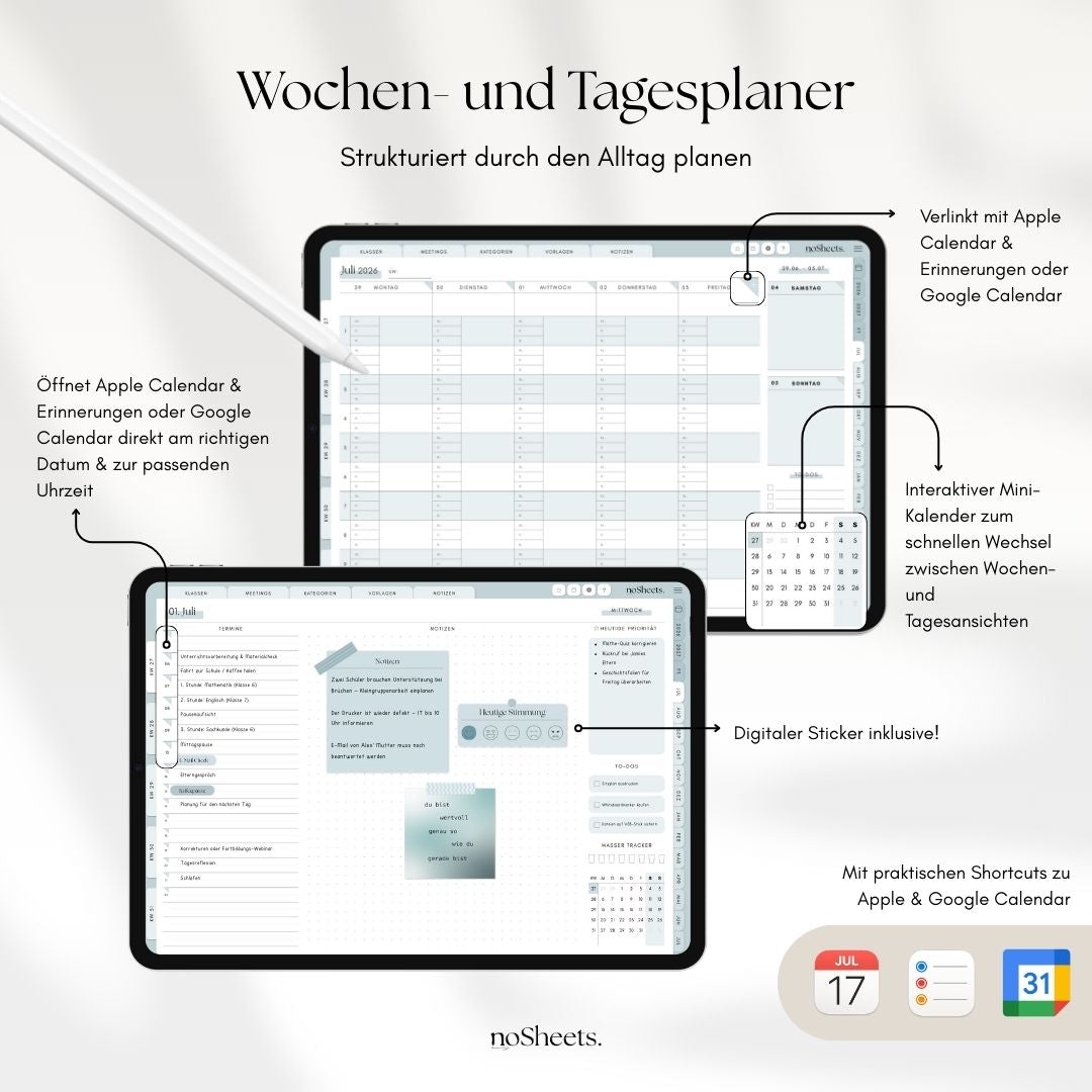 LehrerBundle 26/27 | Planer + Sticker + Schriftart