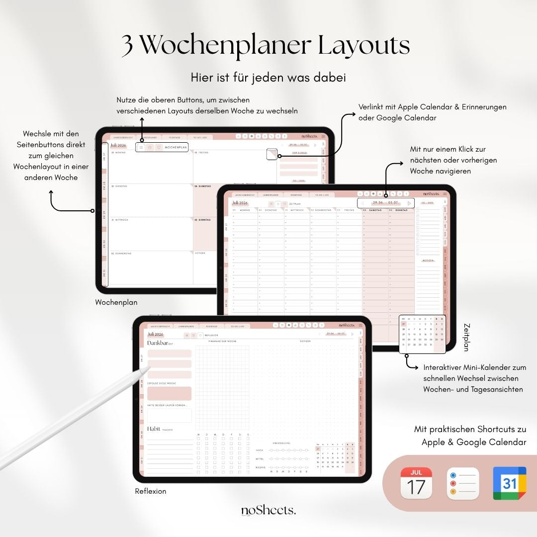 18 Monate Planer 26/27 | Horizontal