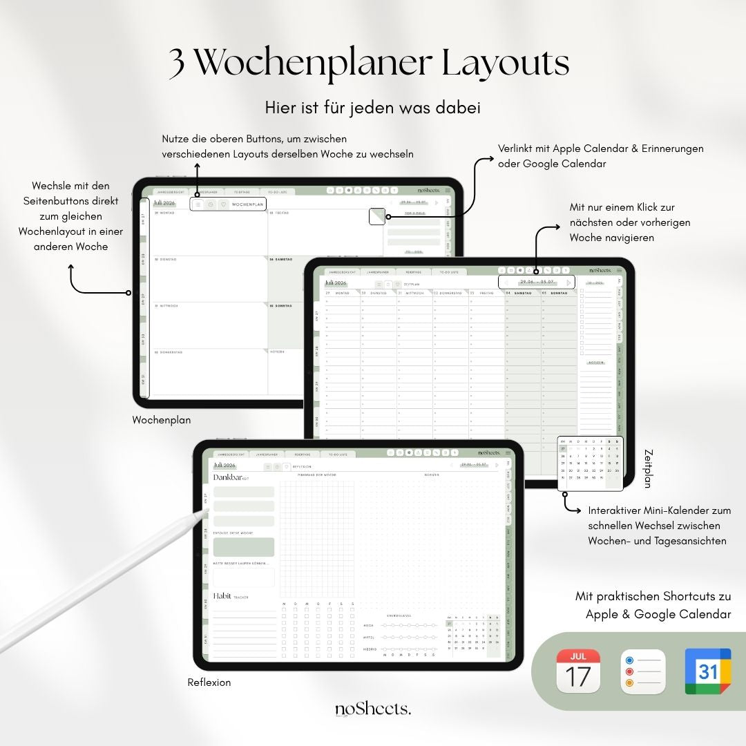 18 Monate Planer 26/27 | Horizontal