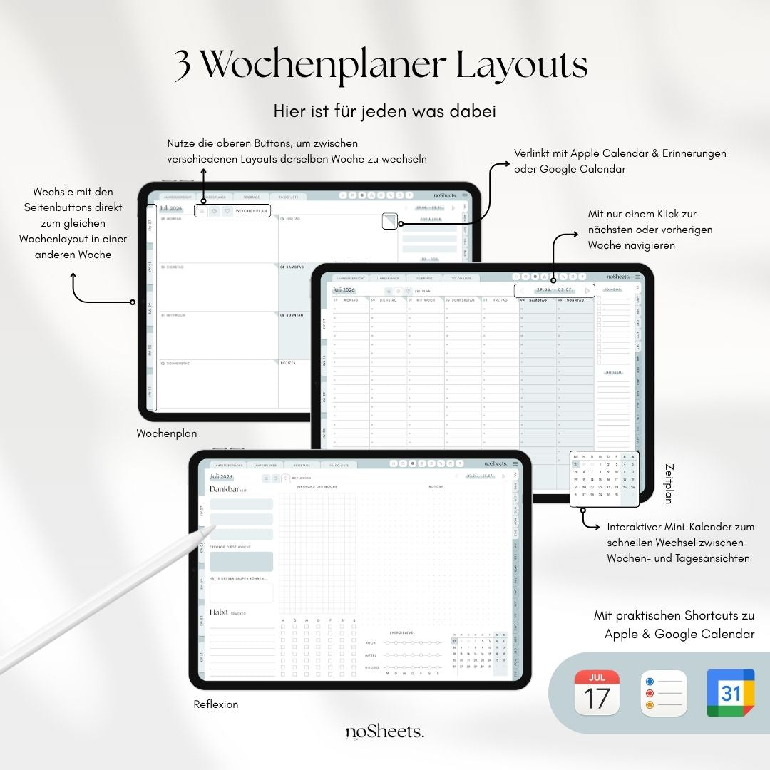 18 Monate Planer 26/27 | Horizontal