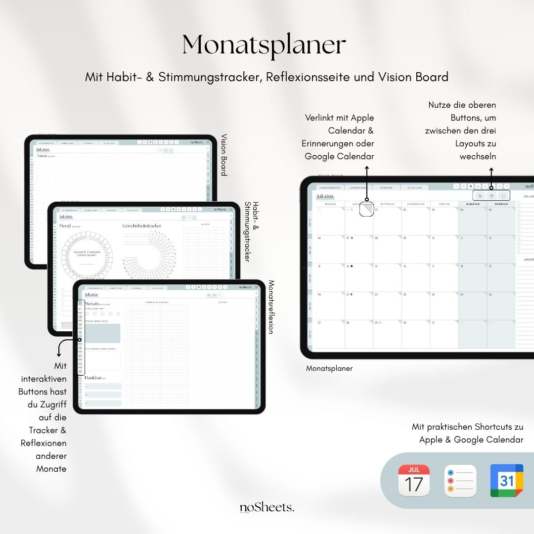 18 Monate Planer 26/27 | Horizontal
