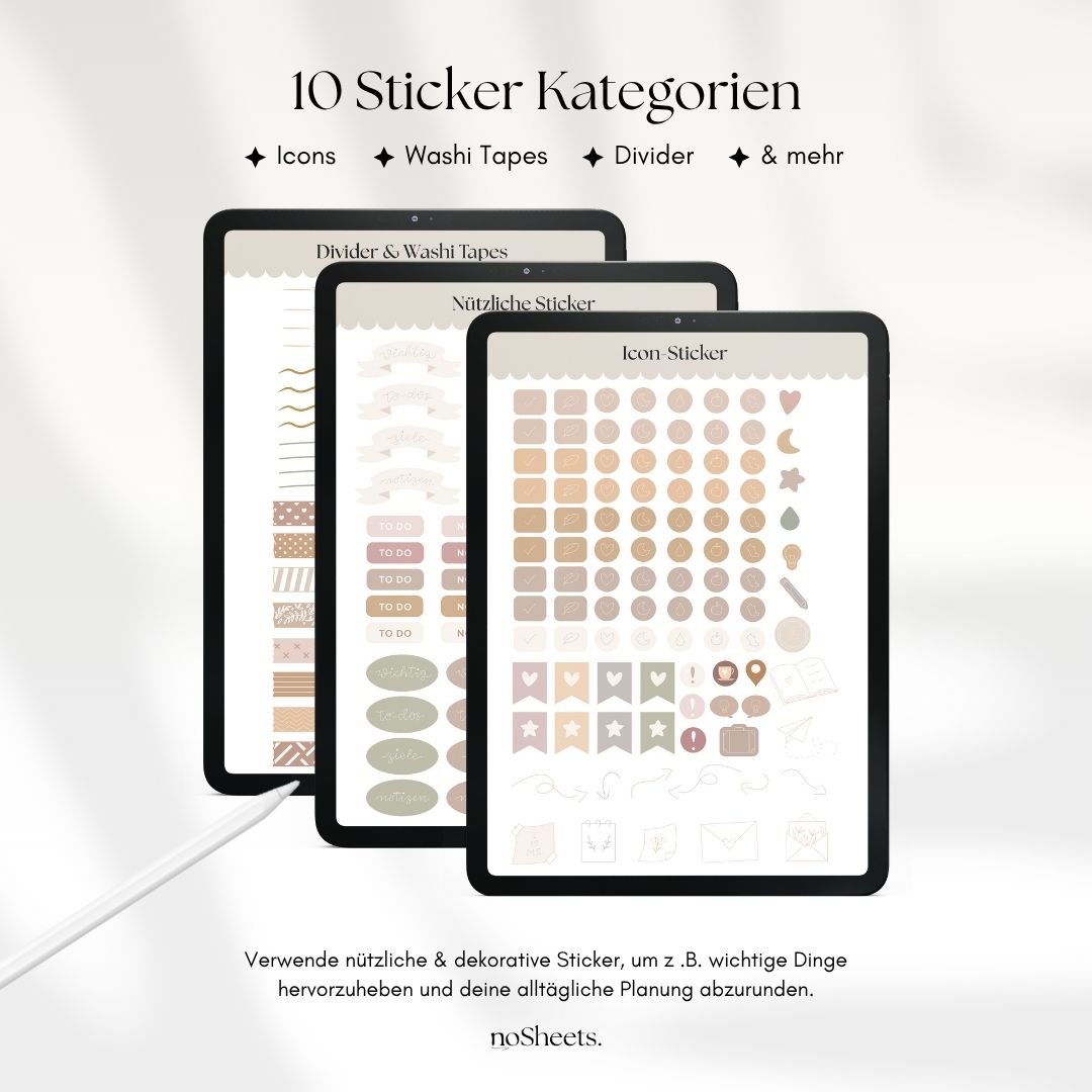 Sticker-Set | Digitale Sticker für deinen digitalen Terminplaner ...