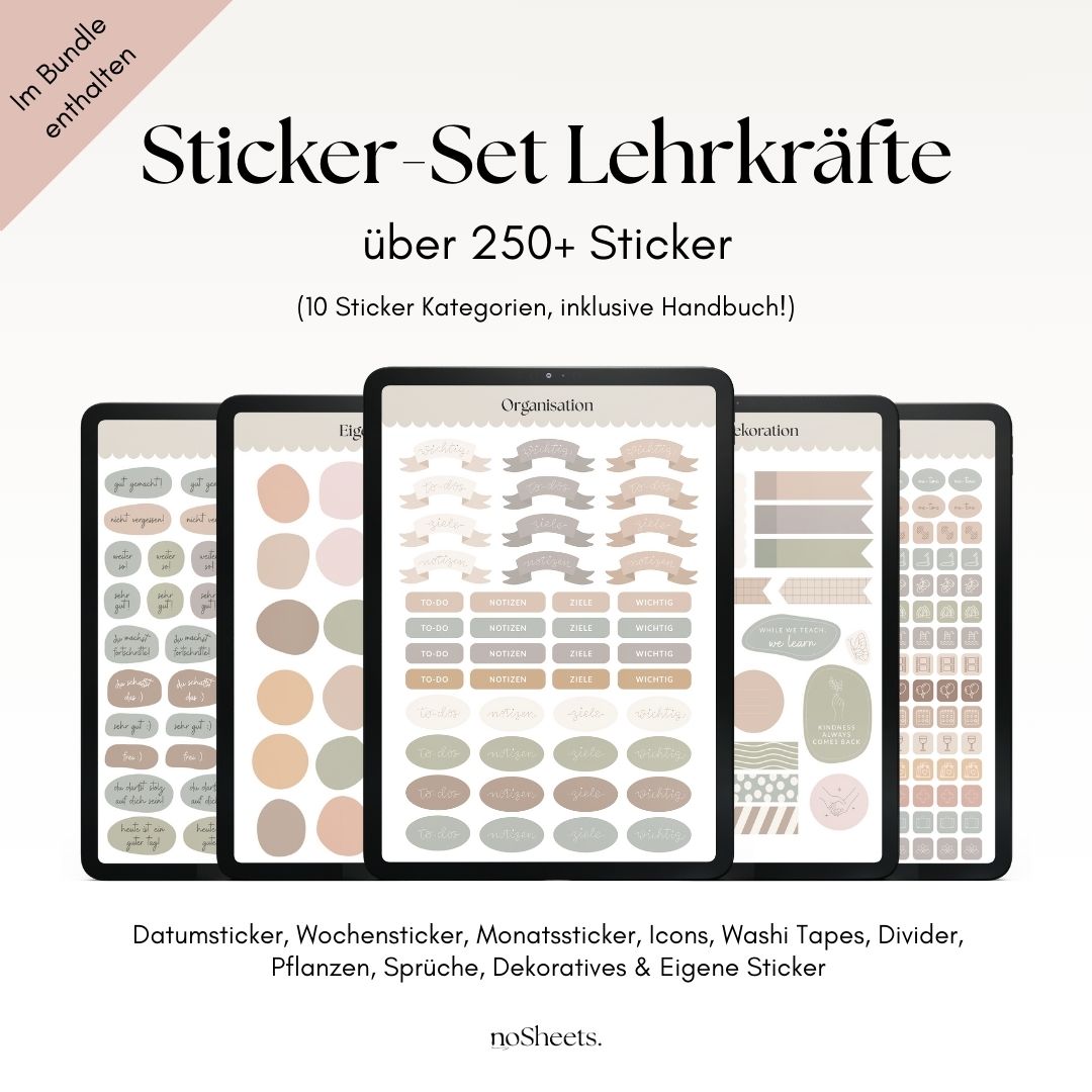 LehrerBundle 26/27 | Planer + Sticker + Schriftart