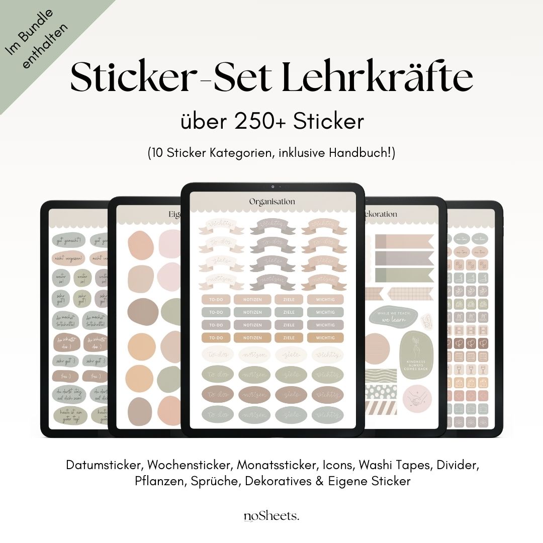 LehrerBundle 26/27 | Planer + Sticker + Schriftart