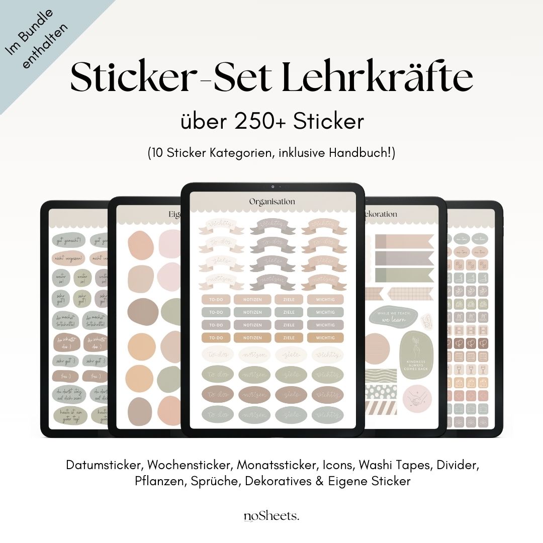 LehrerBundle 26/27 | Planer + Sticker + Schriftart