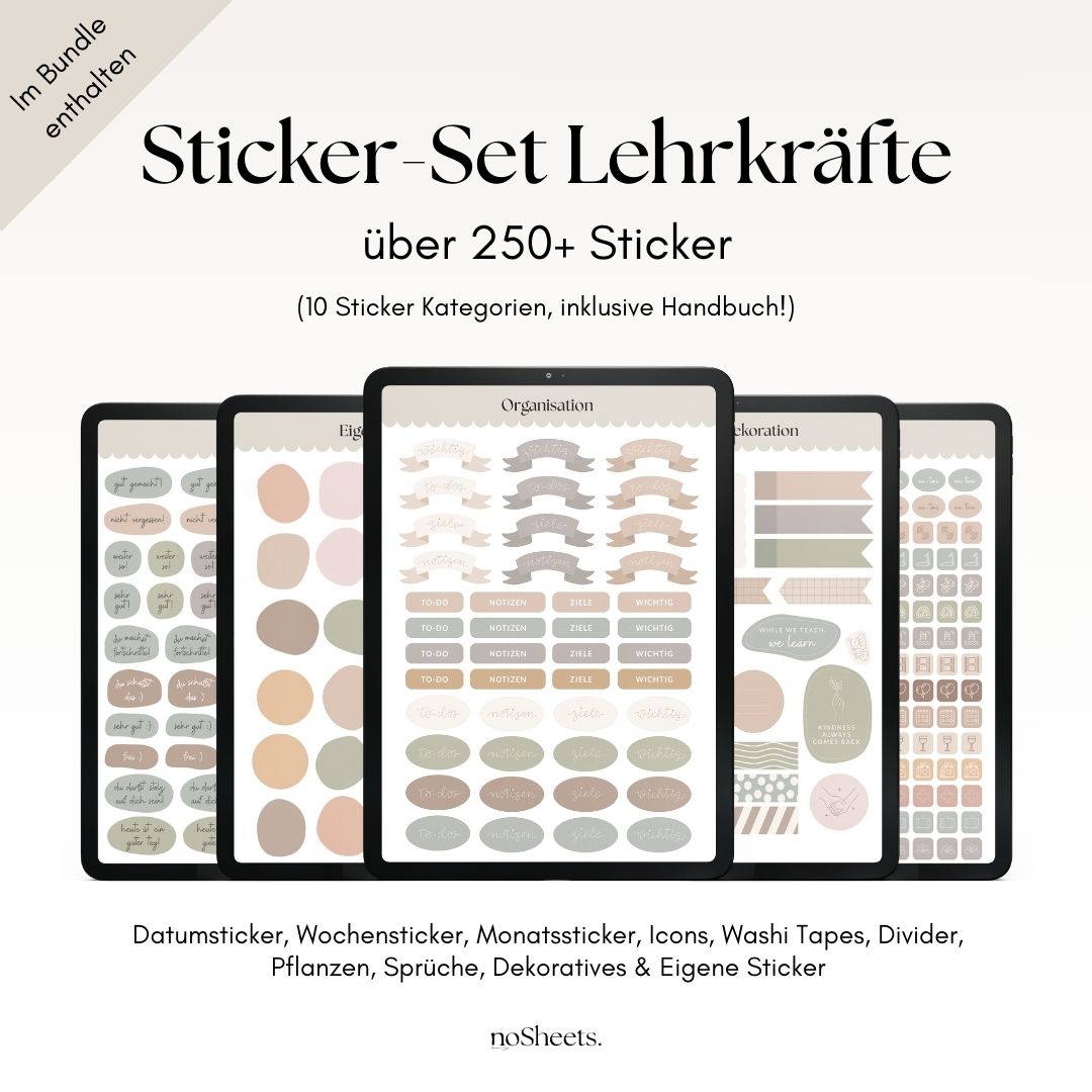 LehrerBundle 26/27 | Planer + Sticker + Schriftart