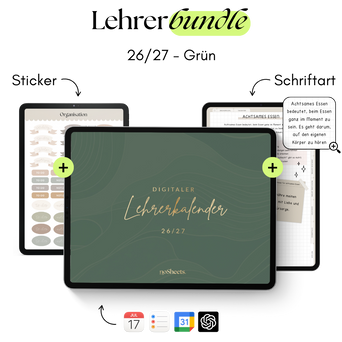 LehrerBundle 26/27 | Planer + Sticker + Schriftart