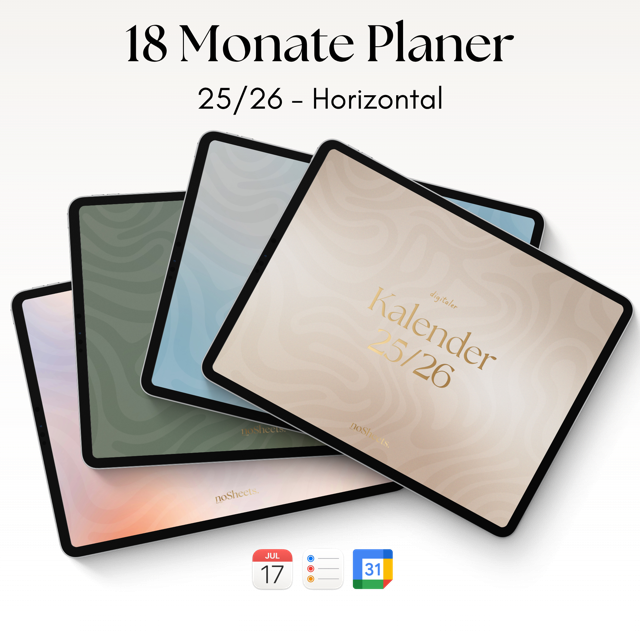 18 Monate Planer 25/26 | Horizontal